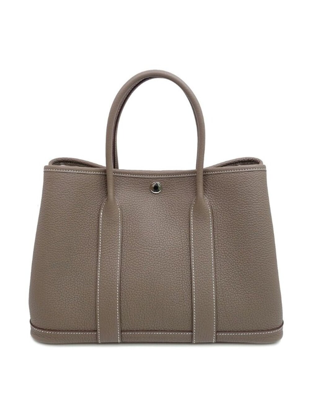 Hermes Garden Party TPM Handbag Around Etoupe Silver